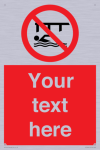 Custom Do not swim in the vicinity of piers